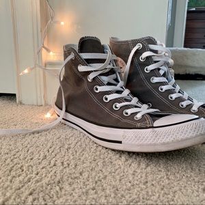 SOLD ON DPOP Grey High top converse